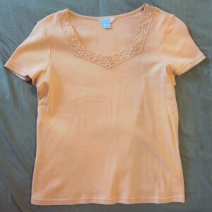 "Christopher & Banks" yellow tee